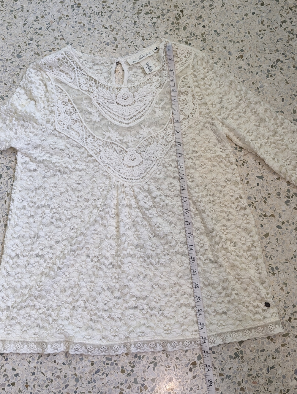 H&M Off-white Crochet Lace Top - Picture 7 of 7